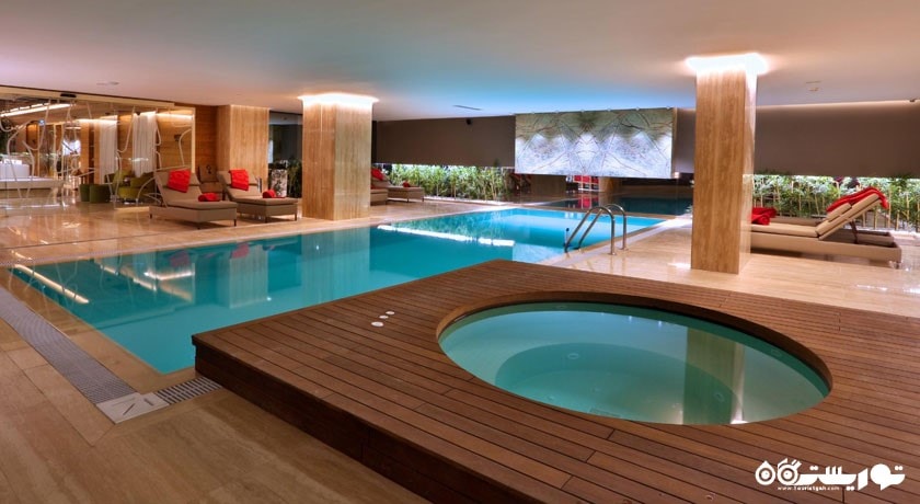 نمایی از استخر سرپوشیده هتل